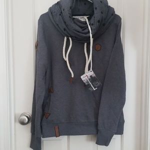 NWT Naketano Women's cowl neck Large